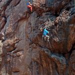 Badami Rock climbing